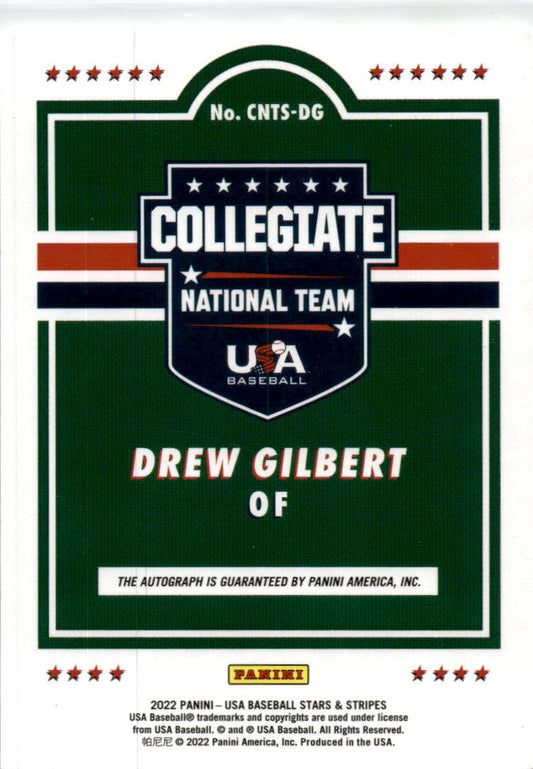 2022 Panini Stars & Stripes #CNTS-DG Drew Gilbert Auto #/103 NY Mets