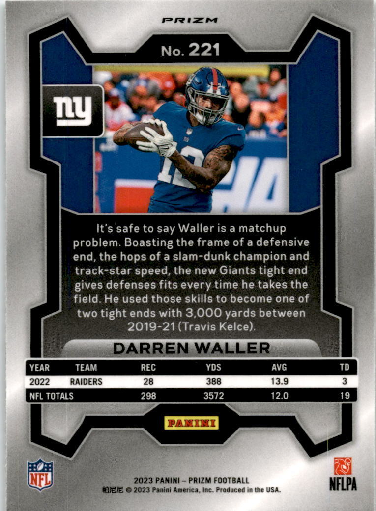 2023 Panini Prizm Green #221 Darren Waller New York Giants