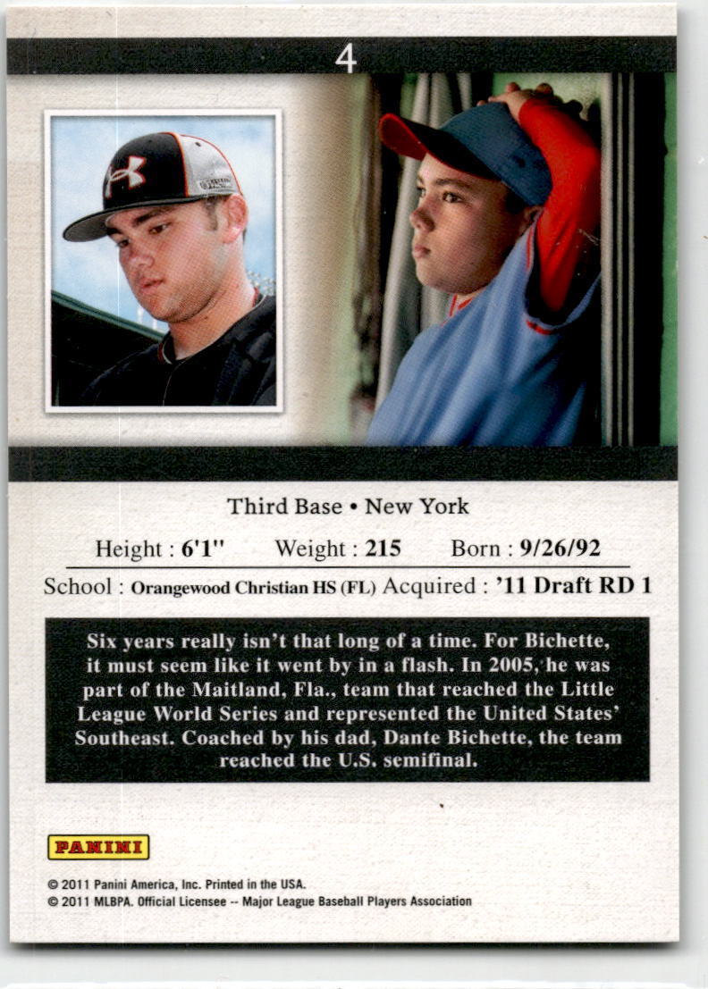 2011 Donruss Elite Extra Edition #4 Dante Bichette Jr. Colorado Rockies