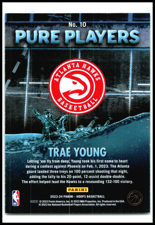2023-24 Hoops Pure Players #10 Trae Young Atlanta Hawks