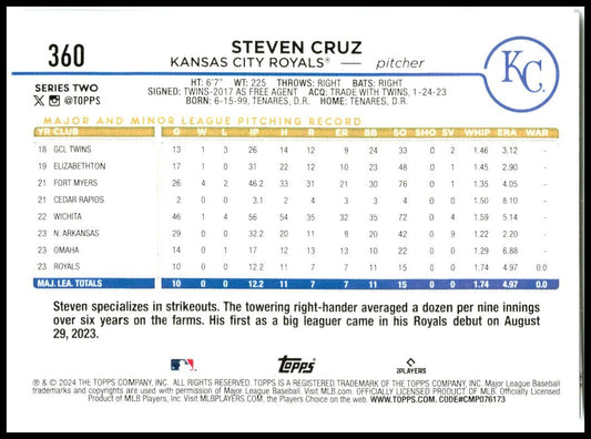 2024 Bowman Draft #BD-159 A.J. Causey Kansas City Royals