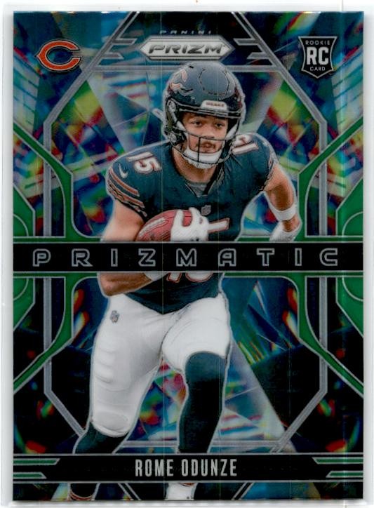 2024 Panini Prizm Prizmatic Green Prizm #9 Rome Odunze Chicago Bears