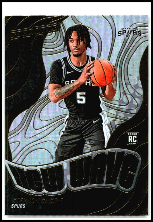 2024-25 Panini Revolution New Wave #18 Stephon Castle San Antonio Spurs