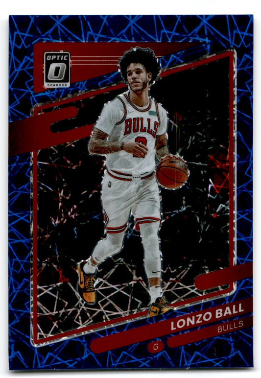 2021-22 Donruss Optic  Blue Velocity Lonzo Ball Chicago Bulls #114