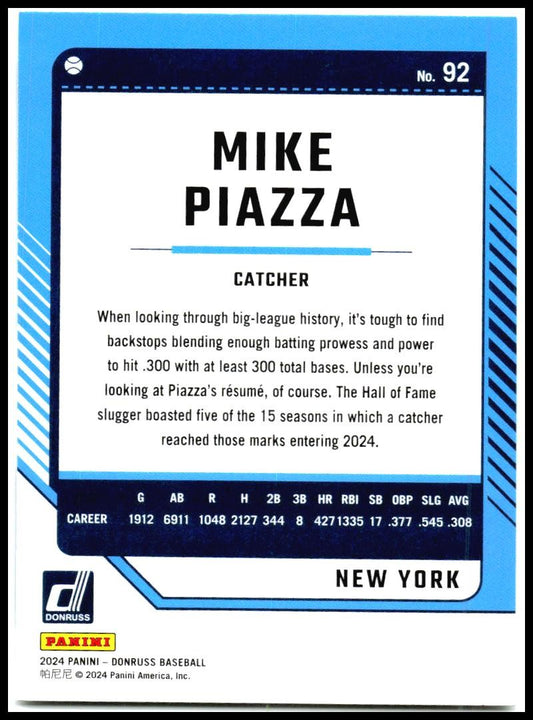 2024 Donruss #92 Mike Piazza New York Mets