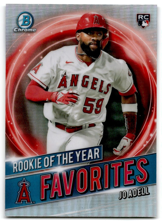 2021 Bowman Chrome Rookie of the Year Favorites Jo Adell Los Angeles Angels