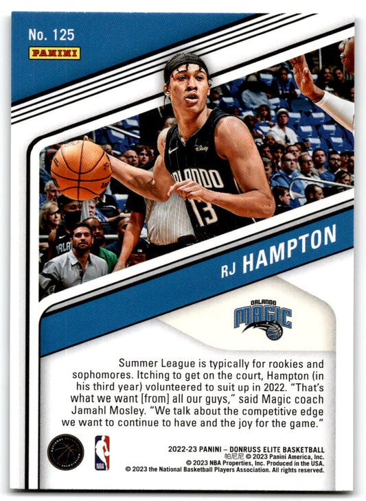 2022-23 Donruss Elite RJ Hampton Orlando Magic #125