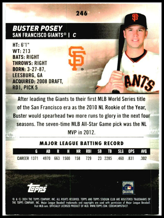 2024 Stadium Club #246 Buster Posey San Francisco Giants