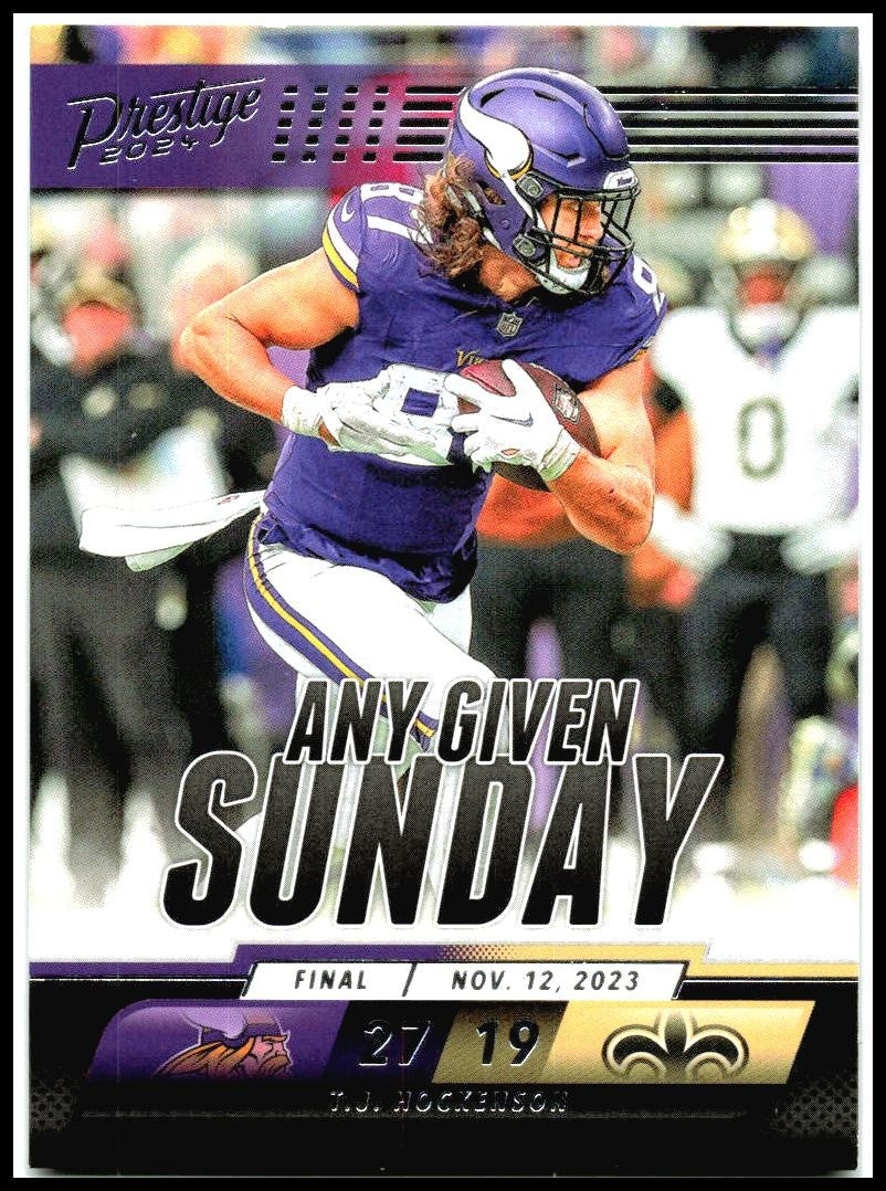 2024 Panini Prestige Any Given Sunday #AGS-THN T.J. Hockenson Minnesota Vikings