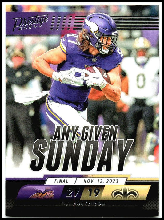 2024 Panini Prestige Any Given Sunday #AGS-THN T.J. Hockenson Minnesota Vikings