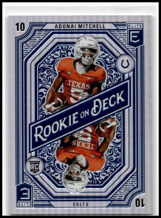 2024 Donruss Elite Rookie On Deck #14 Adonai Mitchell Indianapolis Colts