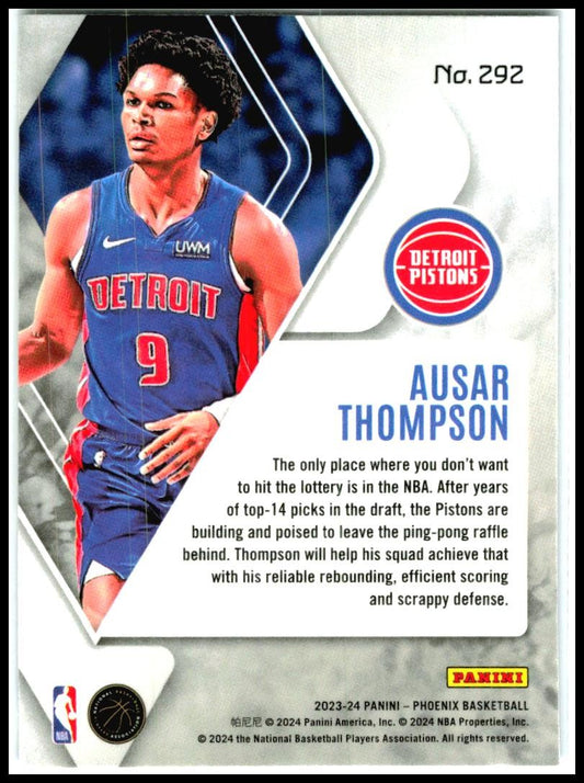 2023-24 Panini Phoenix Phoenix Blue Ice #292 Ausar Thompson Rookie Detroit