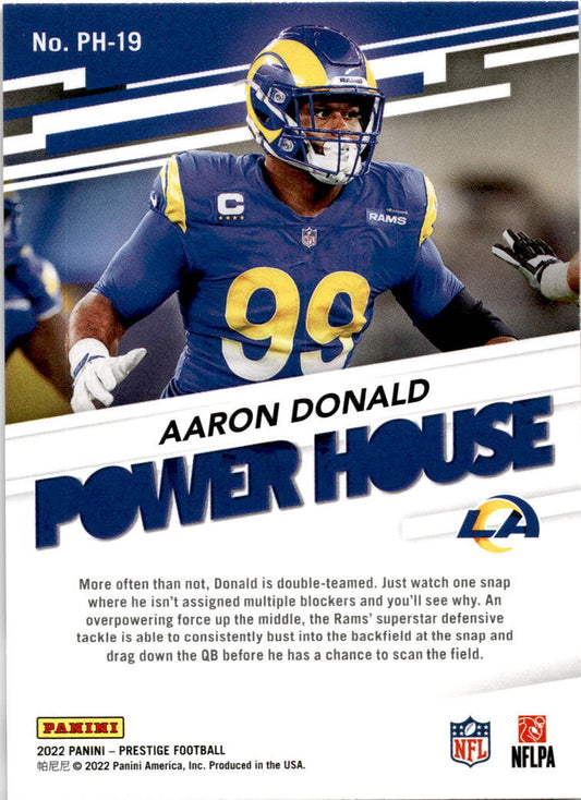 2022 Prestige Power House #PH-19 Aaron Donald  Los Angeles Rams
