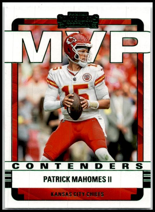 2022 Panini Contenders MVP Contenders Green #MVP-PMA Patrick Mahomes II Chiefs