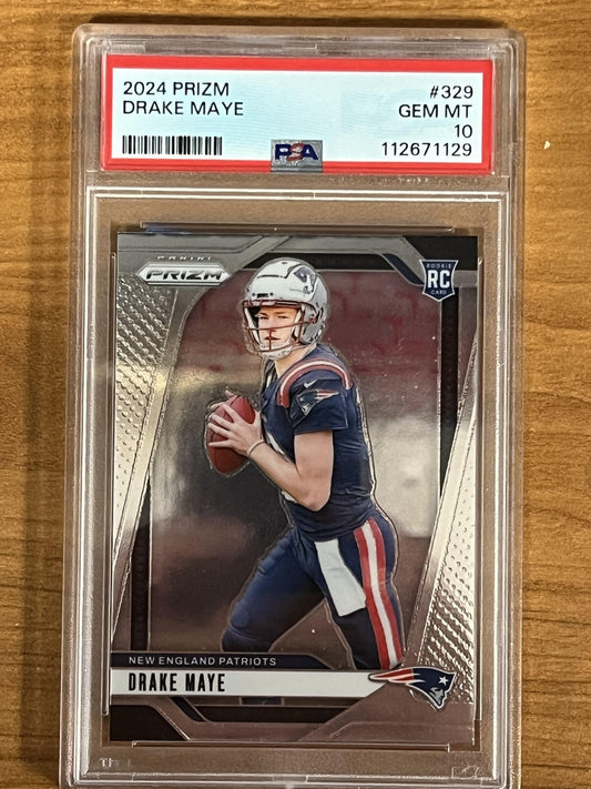 2024 Panini Prizm #329 Drake Maye Rookie New England Patriots