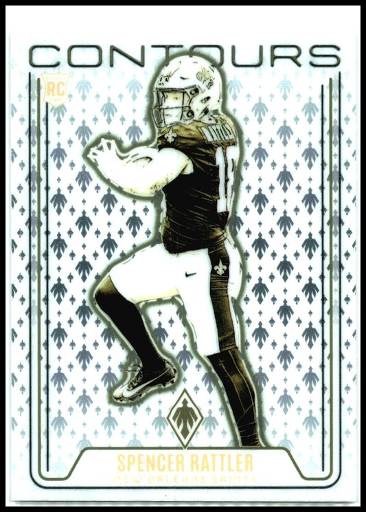 2024 Panini Phoenix Contours #CON-SRR Spencer Rattler New Orleans Saints