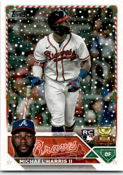 2023 Topps Holiday Candy Cane Bat #H105b Michael Harris II Atlanta Braves