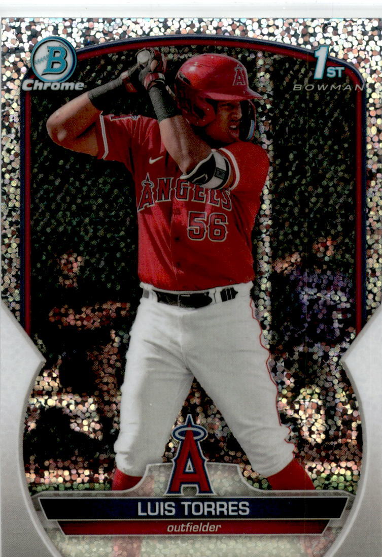 2023 Bowman Chrome Speckle Refractor #BCP-155 Luis Torrens 221/299 Los Angeles