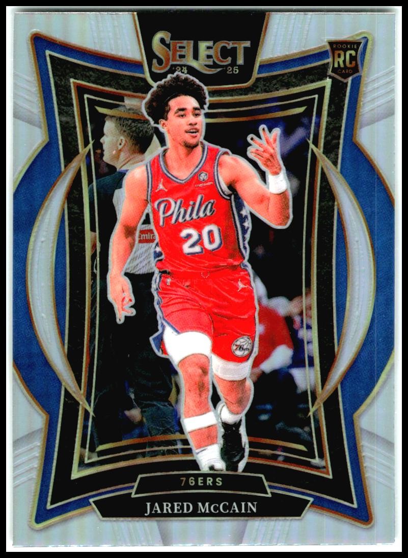 2024-25 Panini Select Silver Prizm #82 Jared McCain Rookie Philadelphia 76ers