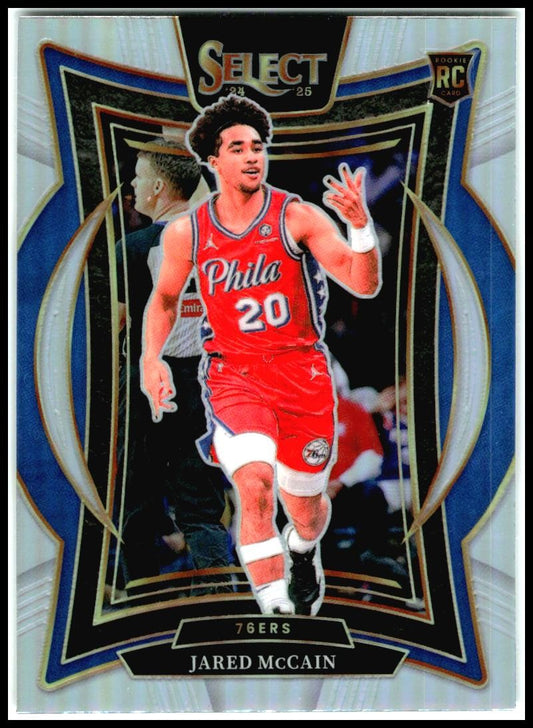 2024-25 Panini Select Silver Prizm #82 Jared McCain Rookie Philadelphia 76ers