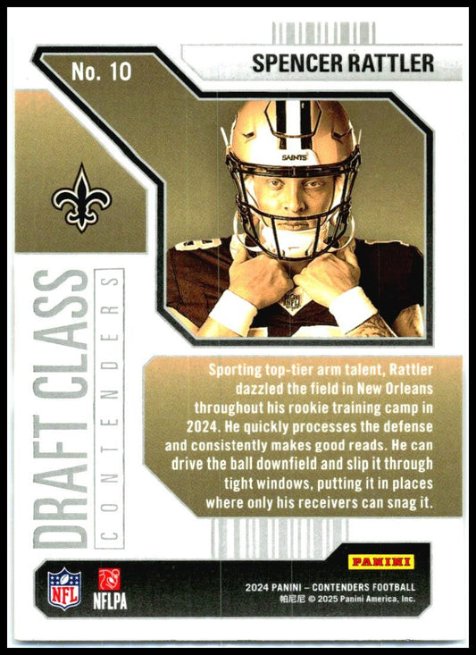 2024 Panini Contenders Draft Class Contenders Red #10 Spencer Rattler Saints