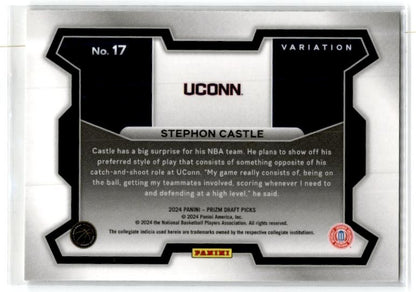 2024 Panini Prizm Draft Picks #17b Stephon Castle San Antonio Spurs