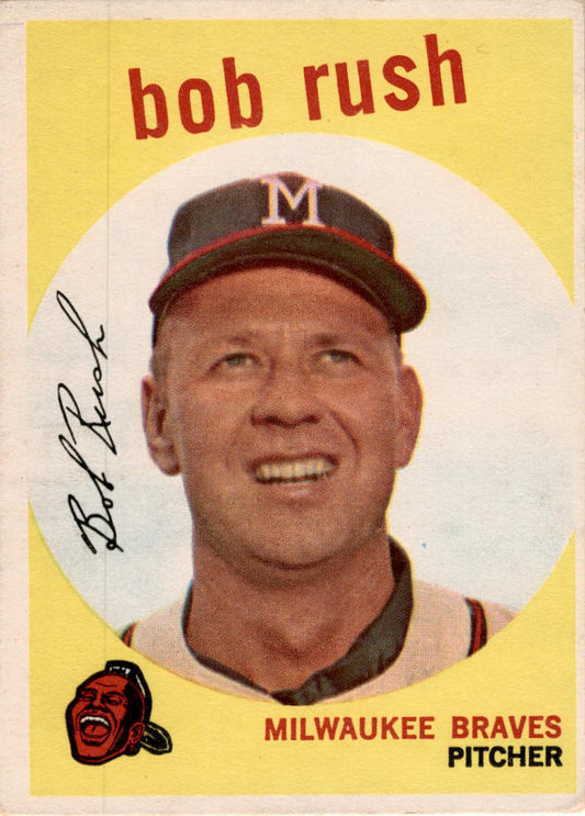 1959 Topps #396 Bob Rush Milwaukee Braves