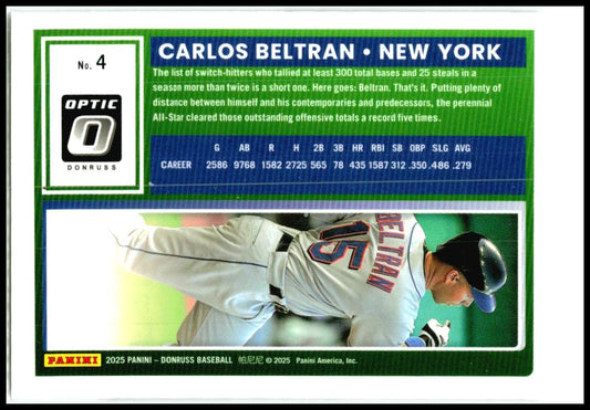 2025 Donruss #4 Carlos Beltran New York Mets