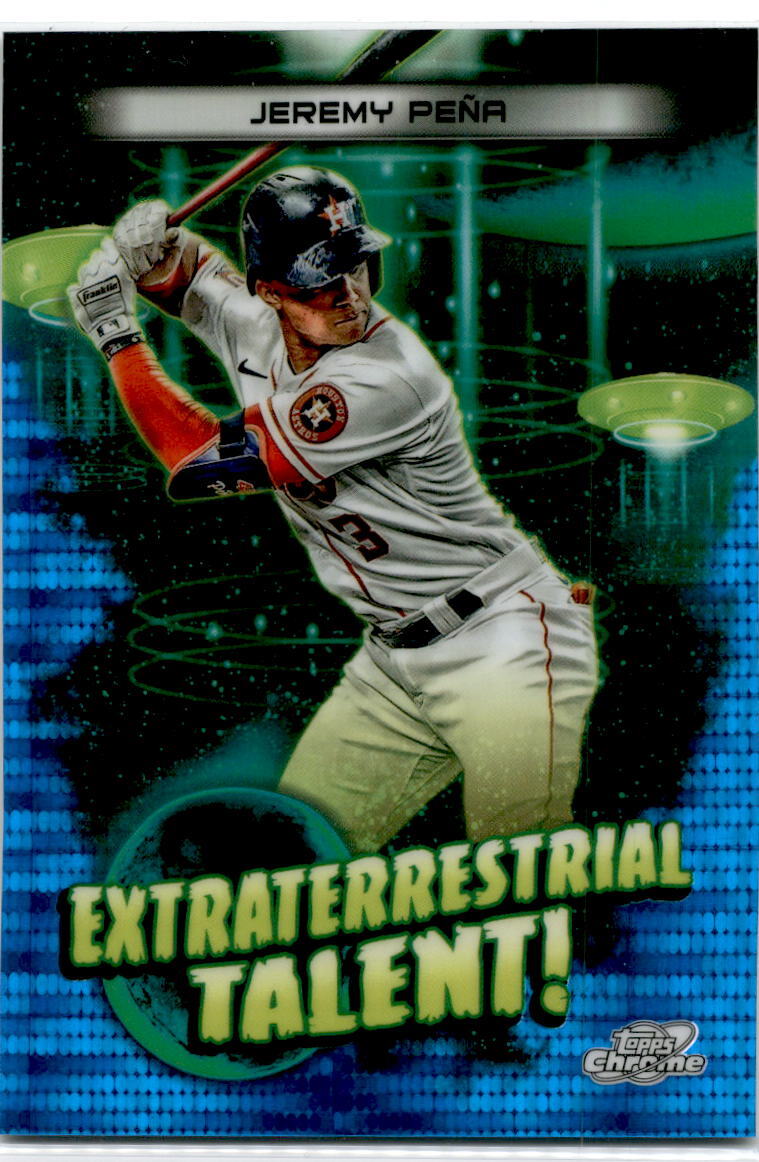2023 Topps Chrome Cosmic Extraterrestrail Talent! Blue Moon #ET-13 Jeremy Pena