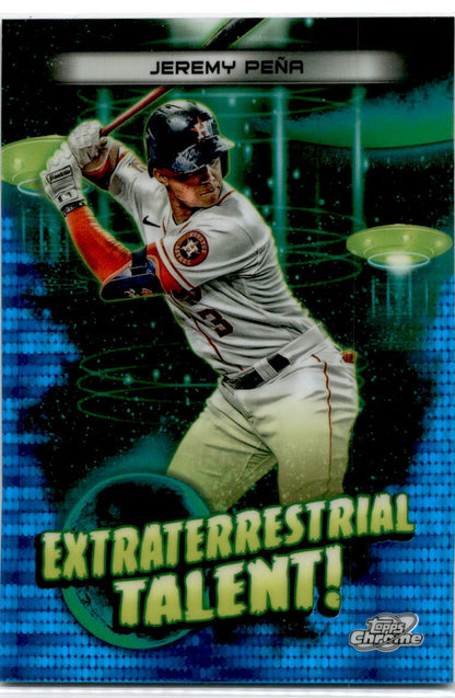 2023 Topps Chrome Cosmic Extraterrestrail Talent! Blue Moon #ET-13 Jeremy Pena