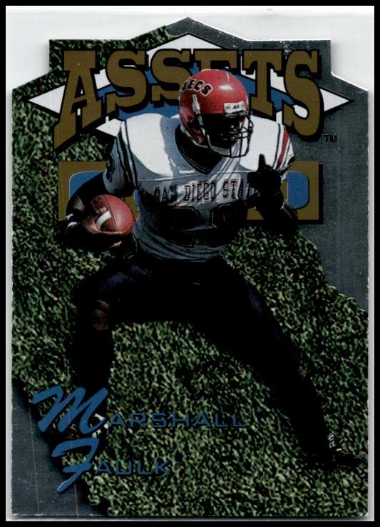 1995 Classic Assets Gold Die Cuts Gold #GDC5 Marshall Faulk Charleston Rainbows