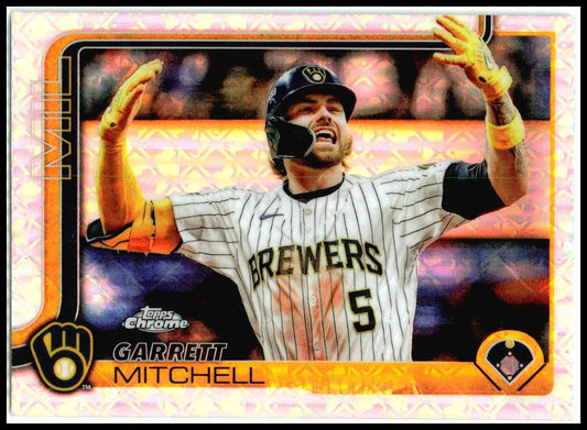 2025 Topps Logofractor #28 Garrett Mitchell Milwaukee Brewers