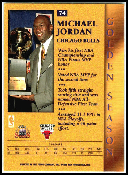 1996-97 Topps Stars #74 Michael Jordan Chicago Bulls