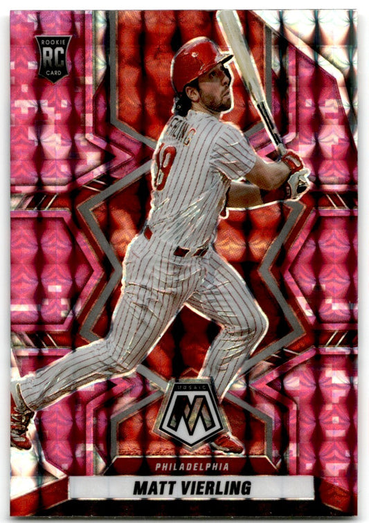2022 Mosaic Pink Prizm Matt Vierling Rookie Philadelphia Phillies #237