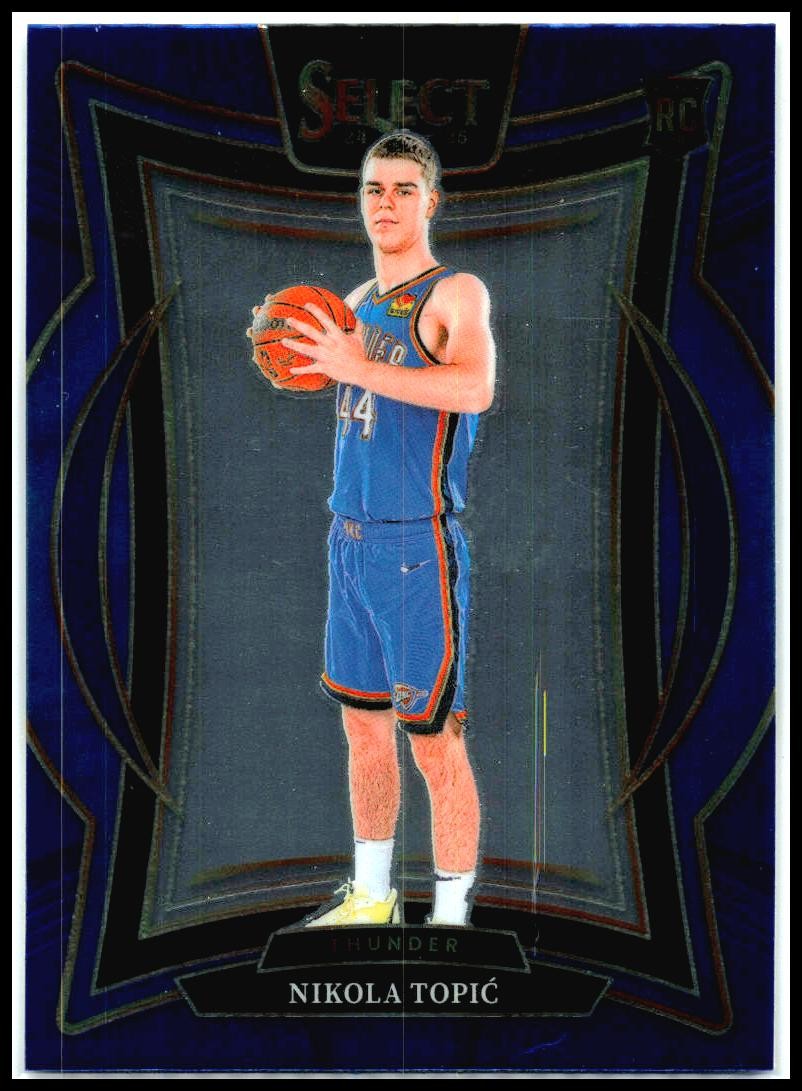 2024-25 Panini Select Blue #89 Nikola Topic Rookie Oklahoma City Thunder
