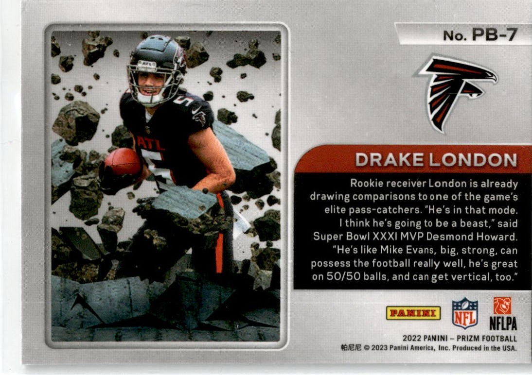 2022 Panini Prizm Prizm Break #PB-7 Drake London Atlanta Falcons