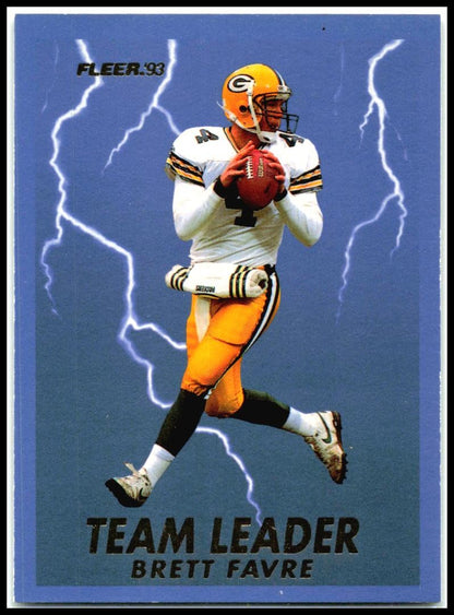 1993 Fleer Team Leaders #1 Brett Favre Green Bay Packers