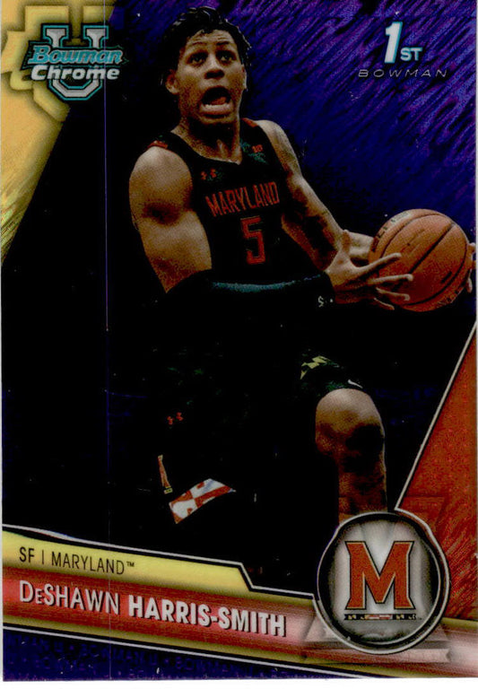 2023-24 Bowman University Chrome #52 DeShawn Harris-Smith Maryland Terrapins