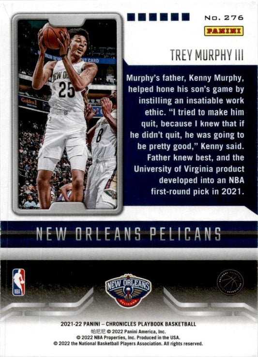 2021-22 Panini Chronicles Green #276 Trey Murphy III New Orleans Pelicans
