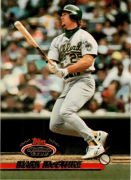 1993 Stadium Club #478 Mark McGwire Oakland Athletics