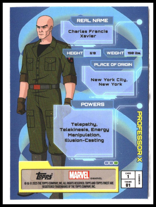 Professor X #1 2025 Topps Finest X-Men '97