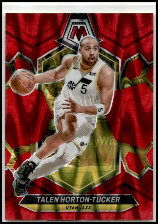 2023-24 Panini Mosaic Red Seismic /299 #145 Talen Horton-Tucker Utah Jazz