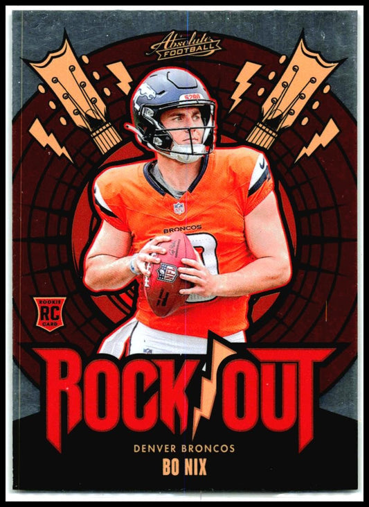 2024 Panini Absolute Rock Out #RO-BNX Bo Nix Denver Broncos
