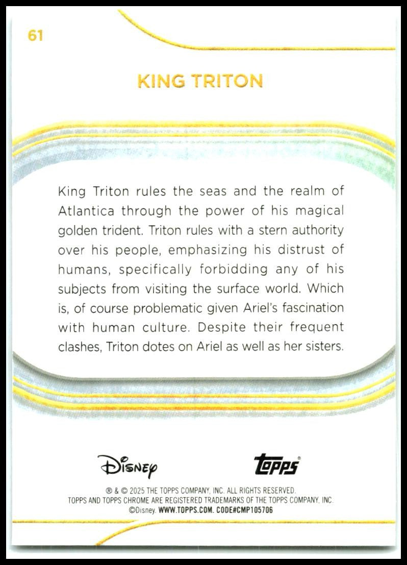 2025 Topps Chrome Disney #61 King Triton