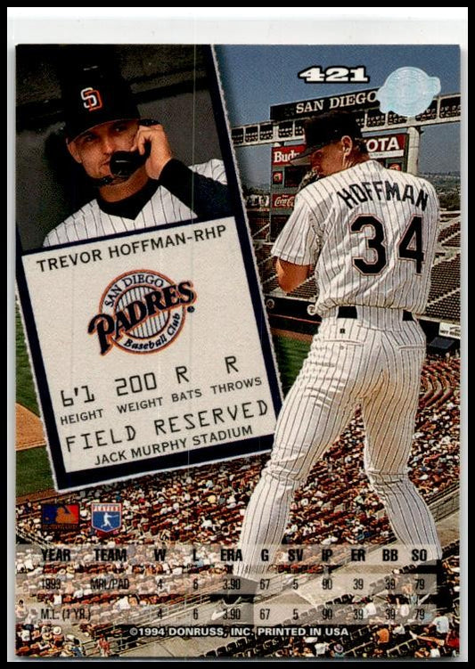1994 Leaf #421 Trevor Hoffman San Diego Padres