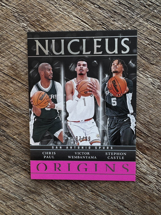 2024-25 Origins Pink Nucleus 17 Paul / Victor/ Castle /99 Spurs