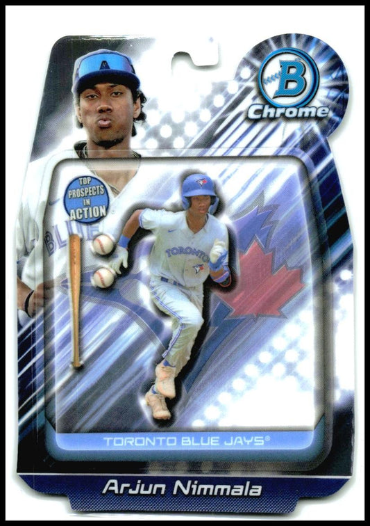 2024 Bowman Draft Bowman In Action #BIA-20 Arjun Nimmala Toronto Blue Jays