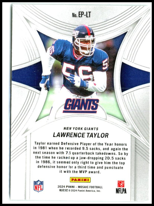 2024 Panini Mosaic Epic Performers #EP-LT Lawrence Taylor New York Giants