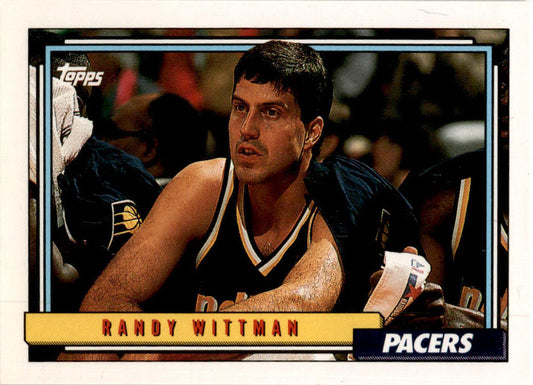 1992-93 Topps #56 Randy Wittman Indiana Pacers.