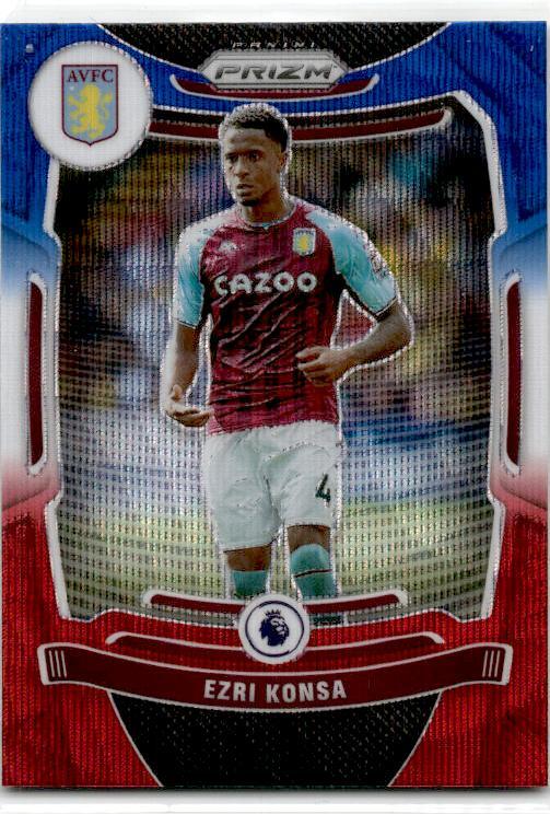 2021-22 Panini Prizm Premier League Red White and Blue #123 Ezri Konsa